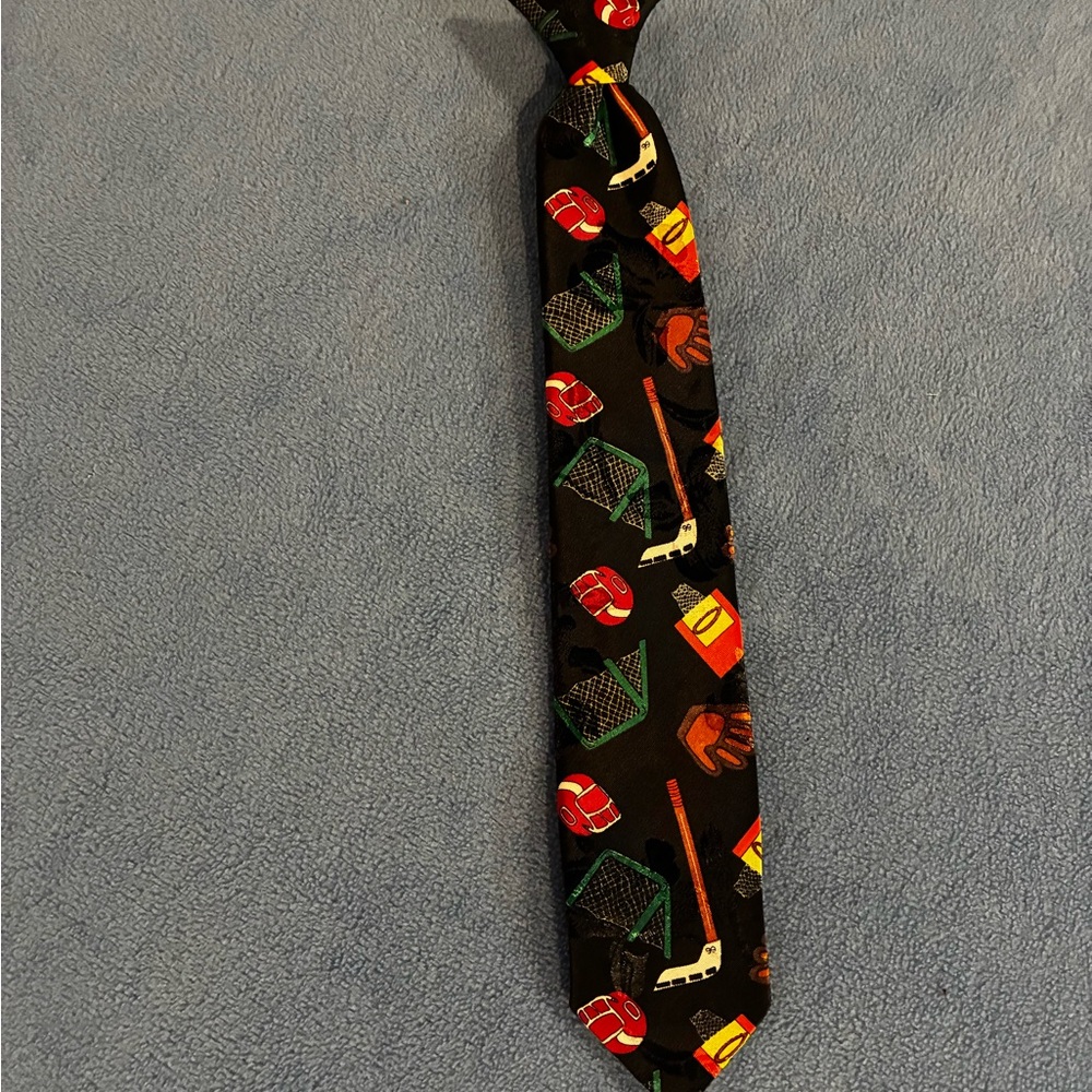 Jordache Little Boy’s Vibrant Black and Red Tie